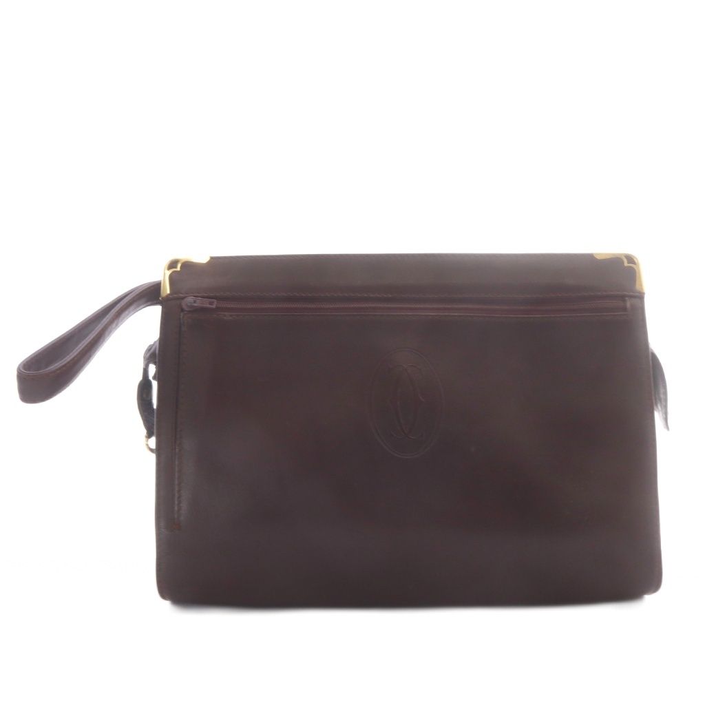 Cartier Must Line Clutch Leather Bordeaux