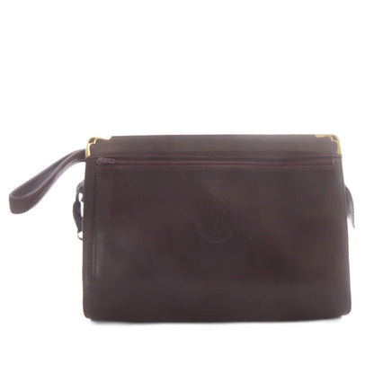 Cartier Must Line Clutch Leather Bordeaux