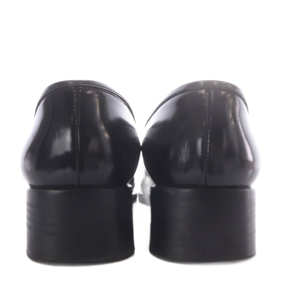 Gucci Loafers Chunky Heel Leather 37c Black — view 3