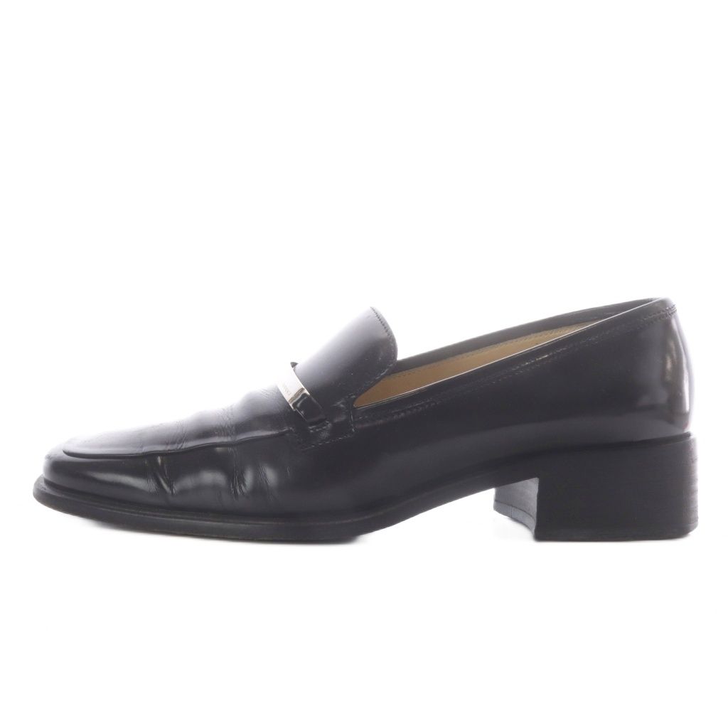 Gucci Loafers Chunky Heel Leather 37c Black — view 2