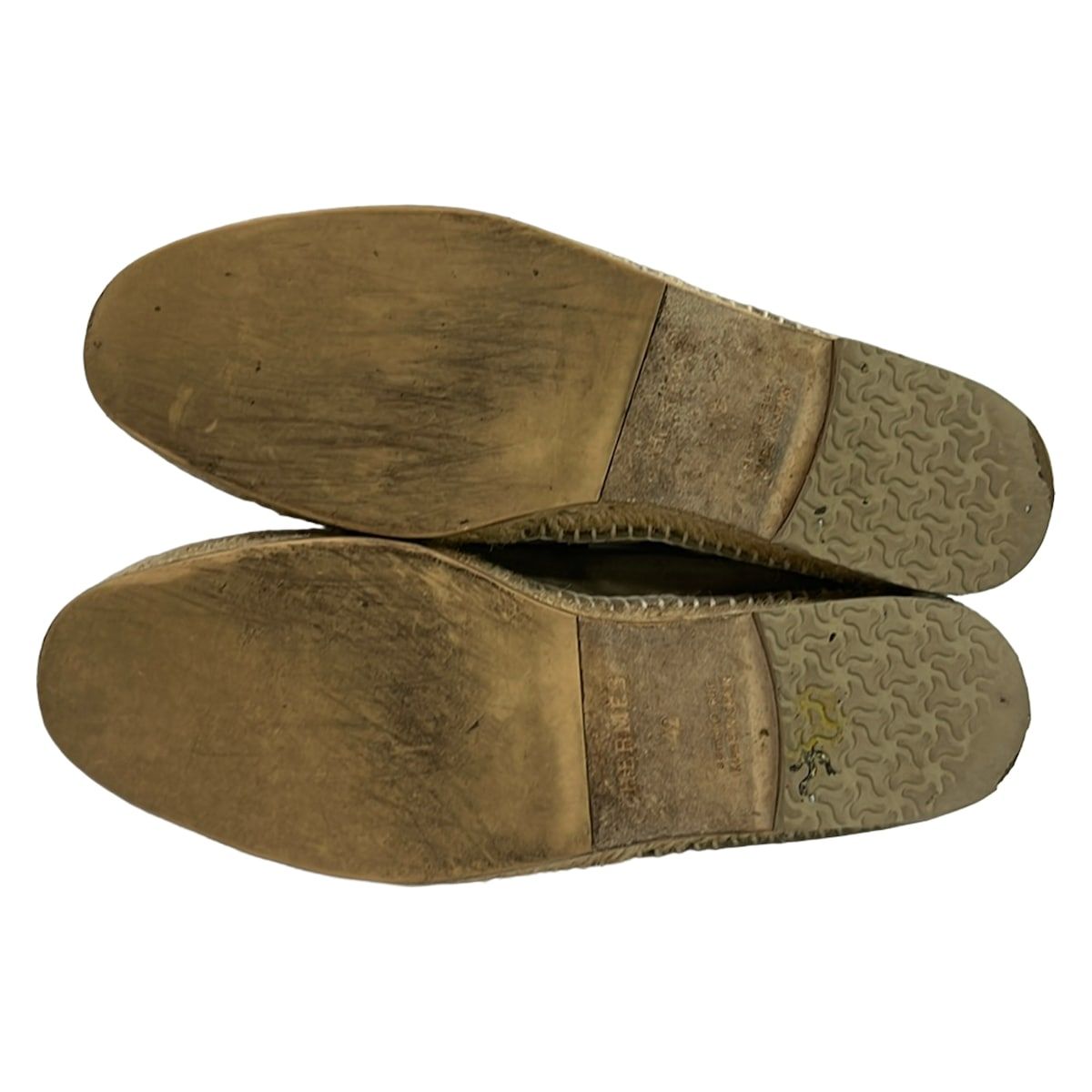 Hermes Trip Slip-On Loafers Dark Brown Espadrille — view 4