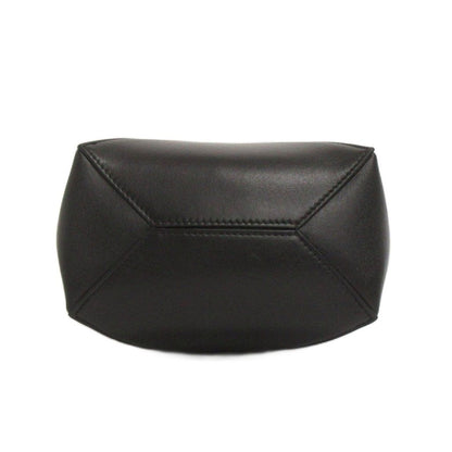 Loewe Puzzle Fold Mini Tote Shoulder 2-Way Logo Shiny Calfskin Black — view 4