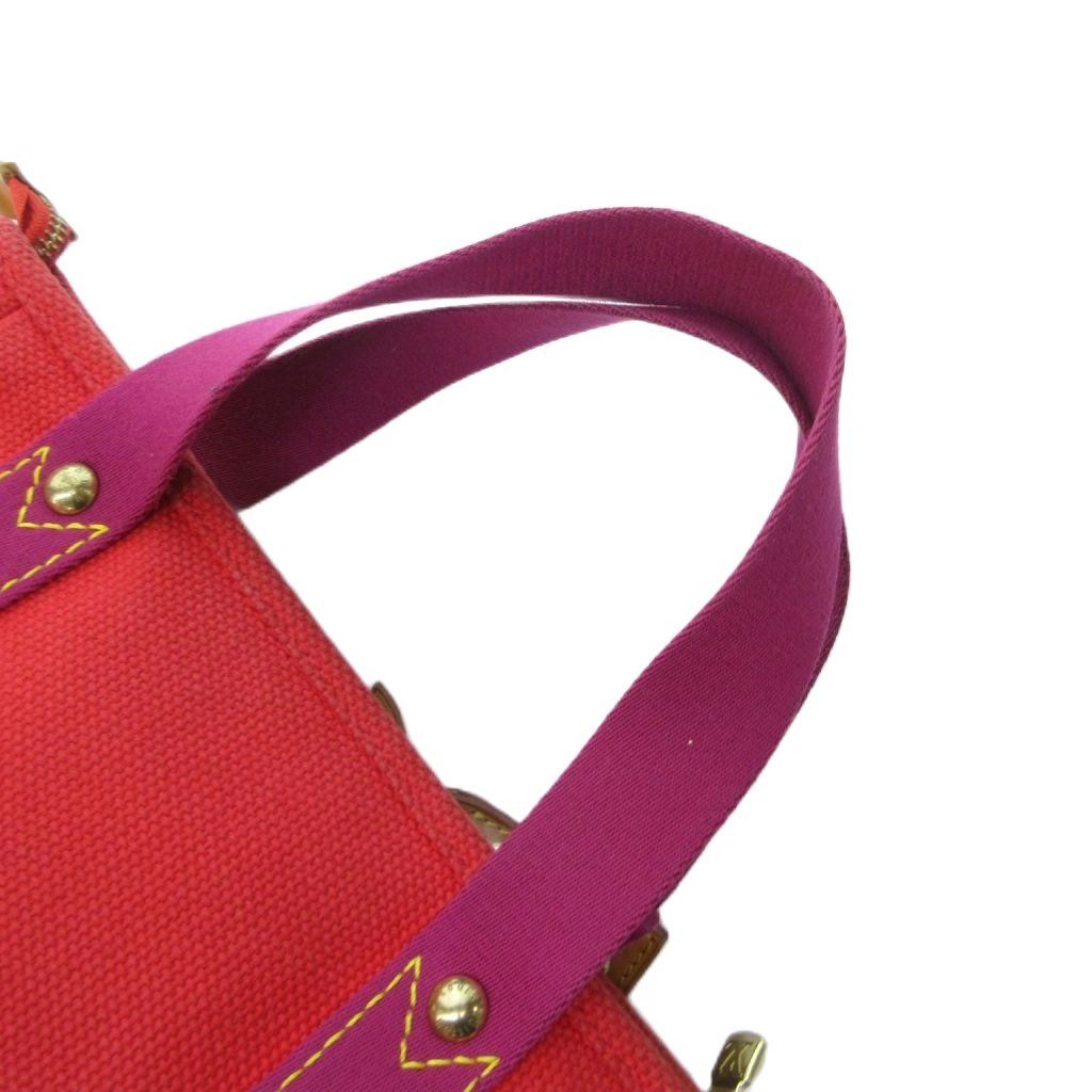 Louis Vuitton Handbag Antigua Cabas PM Logo Plate Zip Closure — view 4