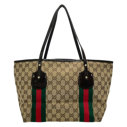 Gucci Tote Sherry GG Pattern Beige Dark Brown Multi Leather — view 3