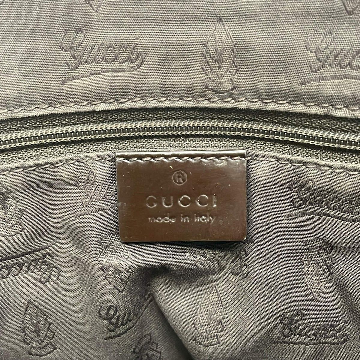 Gucci Tote Sherry GG Pattern Beige Dark Brown Multi Leather — view 8