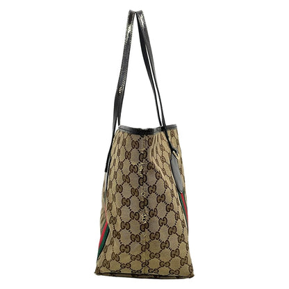 Gucci Tote Sherry GG Pattern Beige Dark Brown Multi Leather — view 2