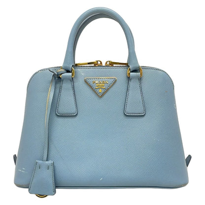 Prada Handbag Promenade Light Blue Leather