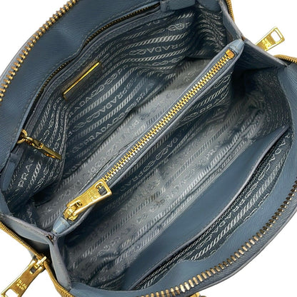 Prada Handbag Promenade Light Blue Leather — view 7