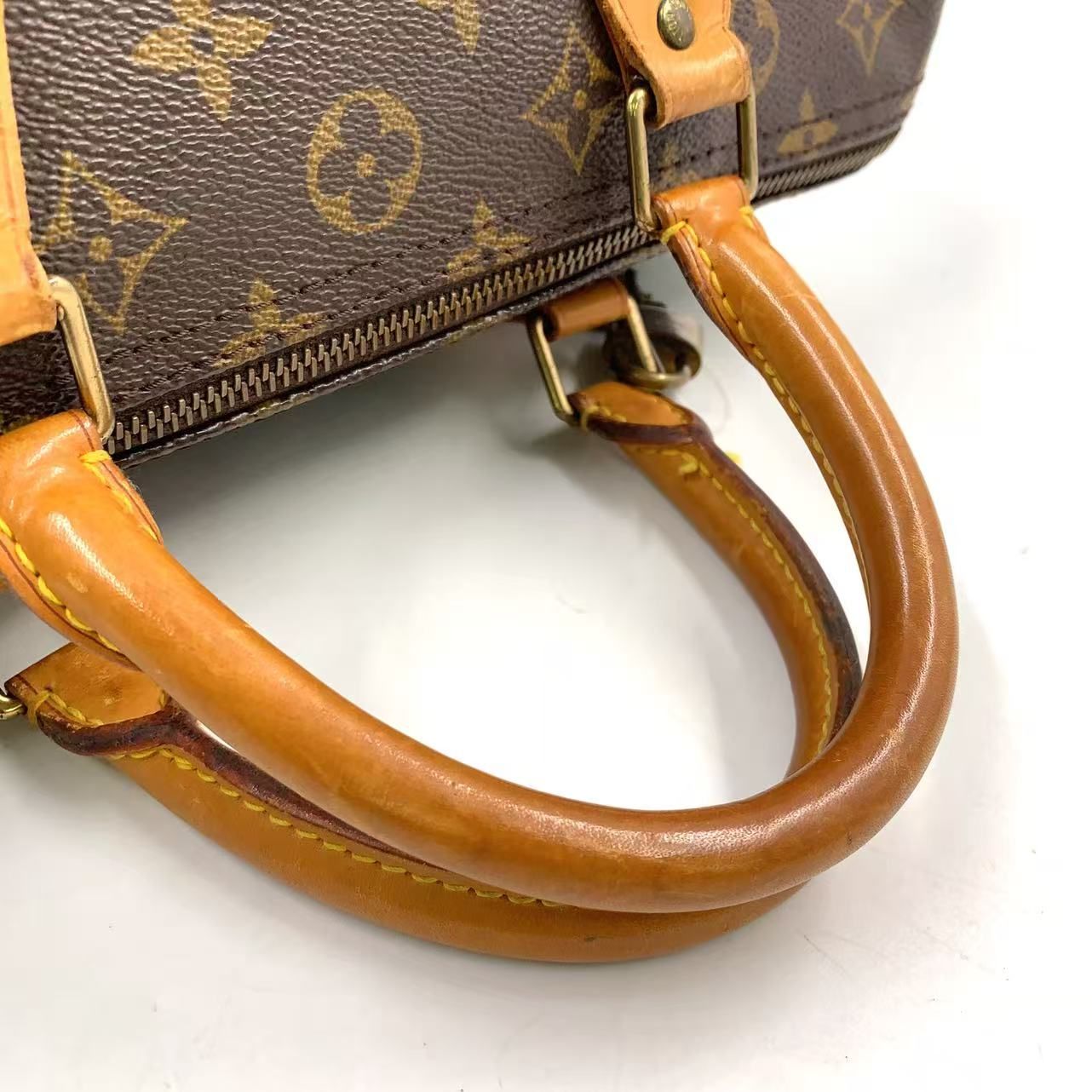 Louis Vuitton Speedy 30 Monogram Leather Brown Handbag Gold — view 5