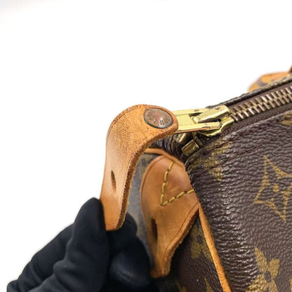 Louis Vuitton Speedy 30 Monogram Leather Brown Handbag Gold — view 7
