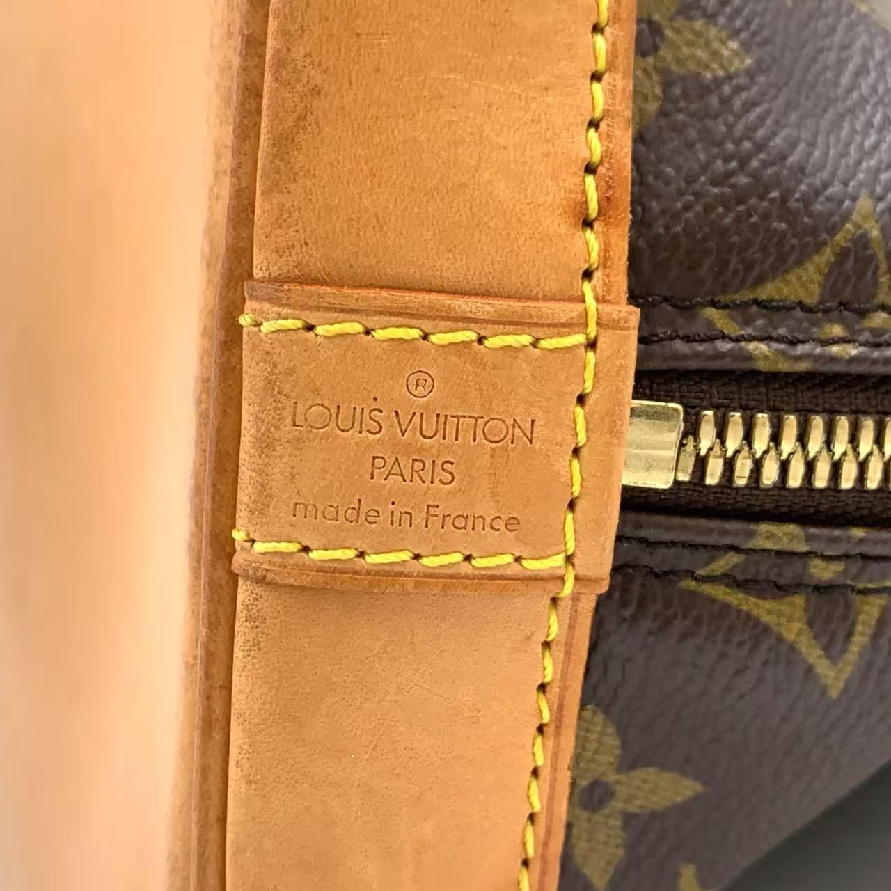 Louis Vuitton Alma PM Monogram Leather Brown Handbag Gold — view 4