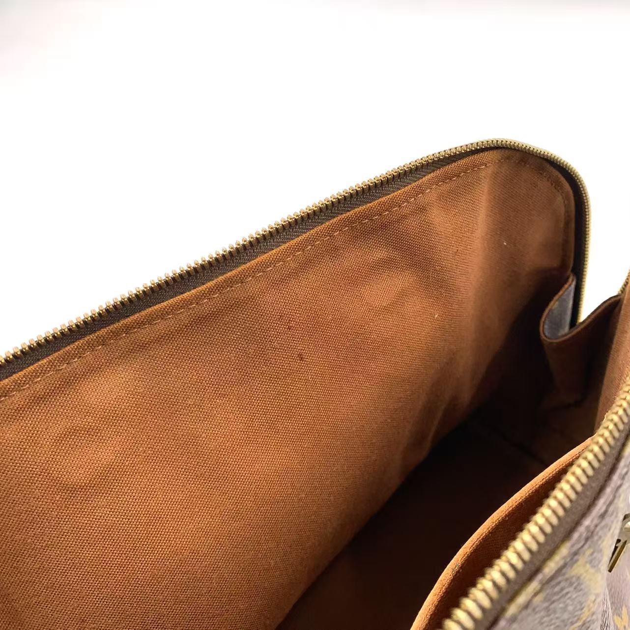 Louis Vuitton Alma PM Monogram Leather Brown Handbag Gold — view 5