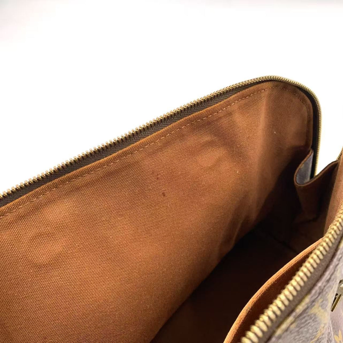 Louis Vuitton Alma PM Monogram Leather Brown Handbag Gold — view 5
