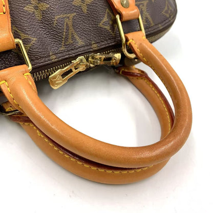 Louis Vuitton Alma PM Monogram Leather Brown Handbag Gold — view 7