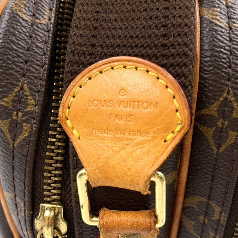 Louis Vuitton Reporter PM Monogram Brown Shoulder Bag Gold — view 5