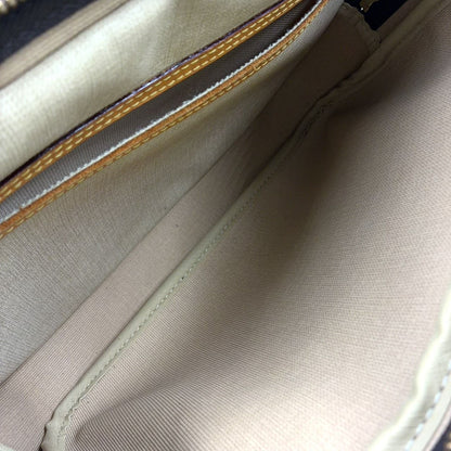 Louis Vuitton Reporter PM Monogram Brown Shoulder Bag Gold — view 4