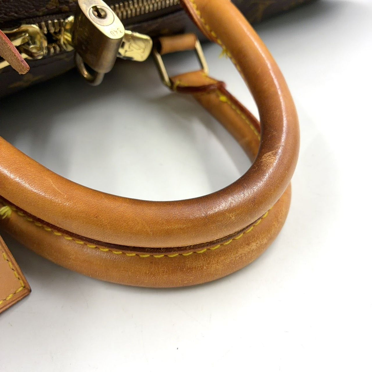 Louis Vuitton Keepall Bandouliere 55 Monogram Leather Brown Boston Bag Gold — view 5