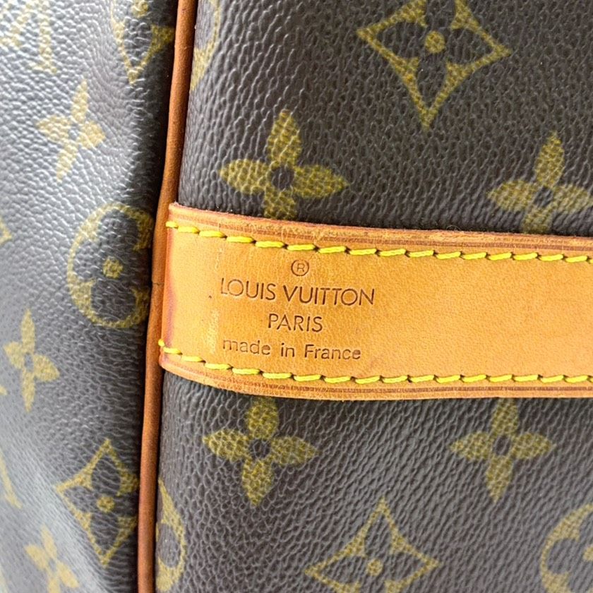 Louis Vuitton Keepall Bandouliere 55 Monogram Leather Brown Boston Bag Gold — view 4