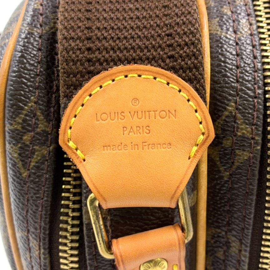 Louis Vuitton Reporter PM Monogram Leather Brown Shoulder Bag Gold — view 4
