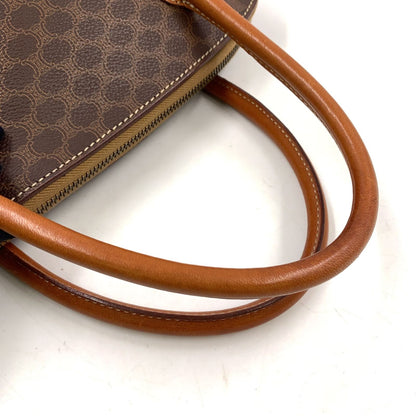Celine Macadam Triomphe Dome Shape Leather Brown Handbag Gold — view 6