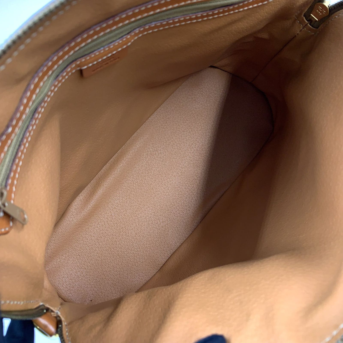 Celine Macadam Triomphe Dome Shape Leather Brown Handbag Gold — view 3