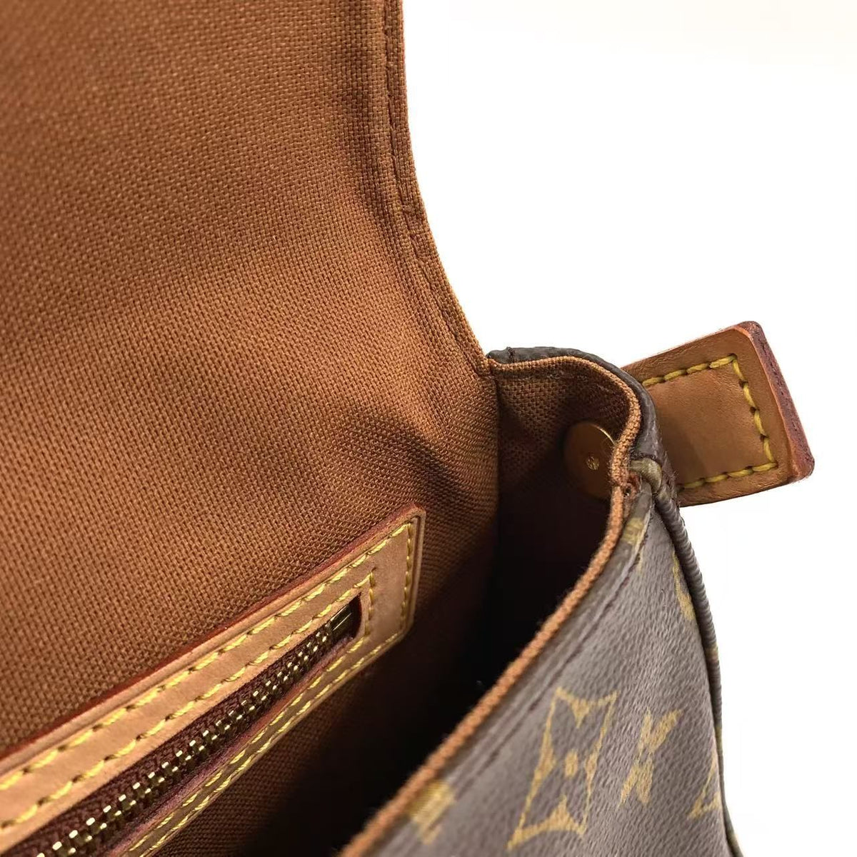 Louis Vuitton Mini Looping Monogram Leather Brown Handbag Gold — view 8