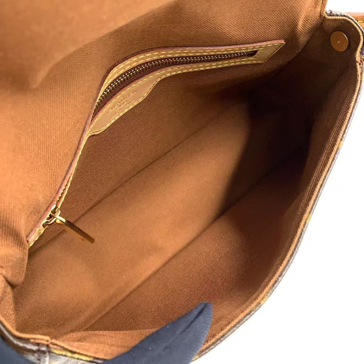 Louis Vuitton Mini Looping Monogram Leather Brown Handbag Gold — view 3