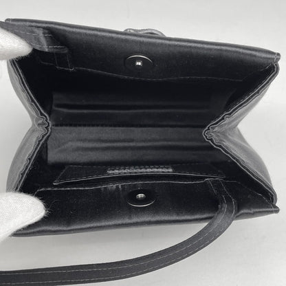 Chanel Handbag CC Logo Camellia Mini Satin Black — view 6