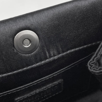 Chanel Handbag CC Logo Camellia Mini Satin Black — view 5