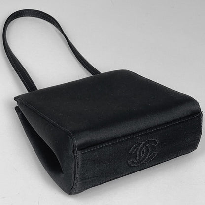 Chanel Handbag CC Logo Camellia Mini Satin Black — view 2