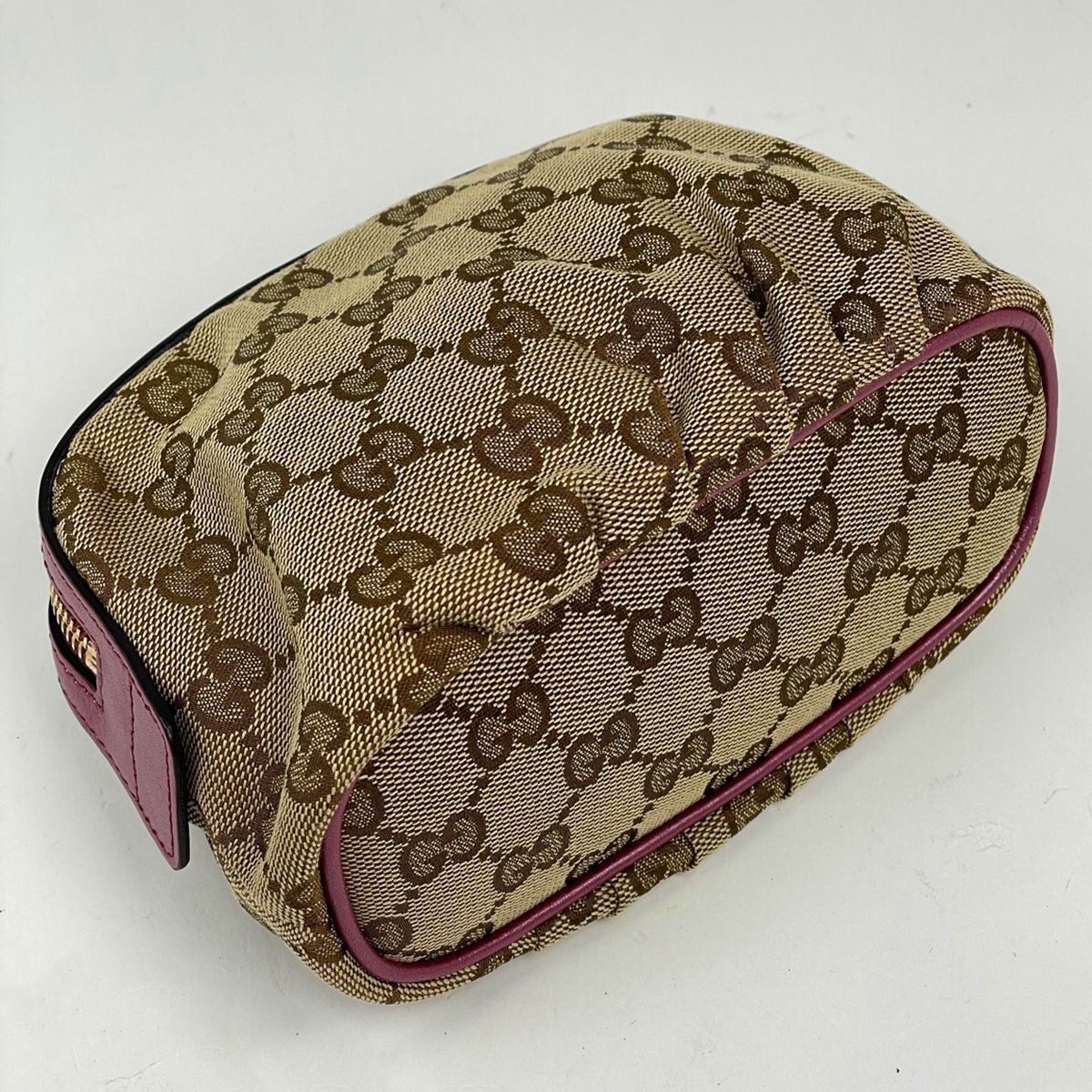 Gucci Pouch GG Pattern Canvas Beige Pink — view 2