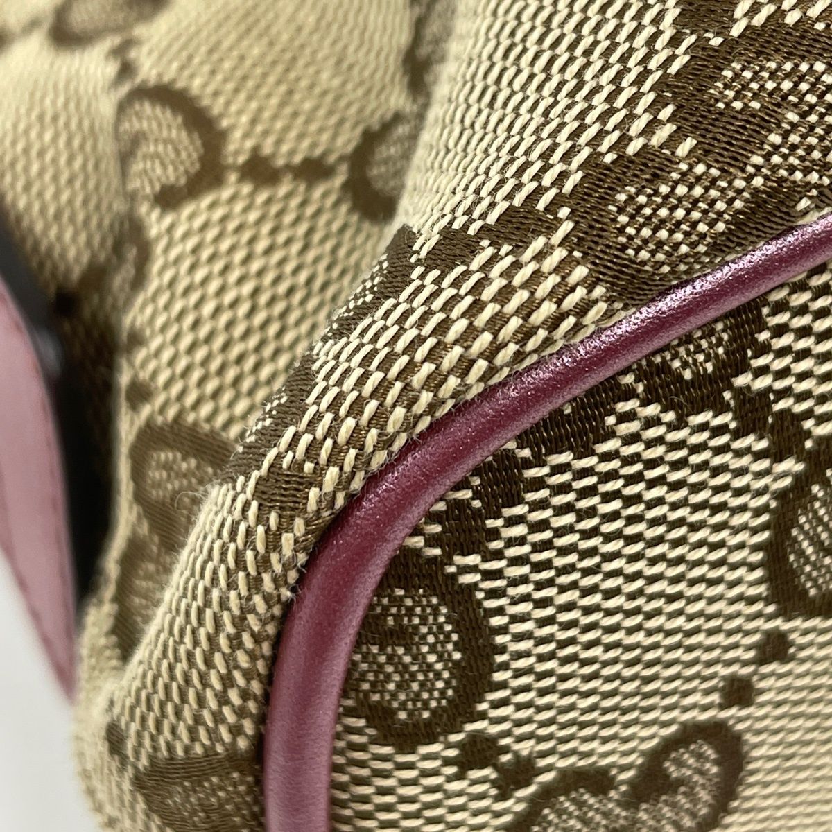 Gucci Pouch GG Pattern Canvas Beige Pink — view 3