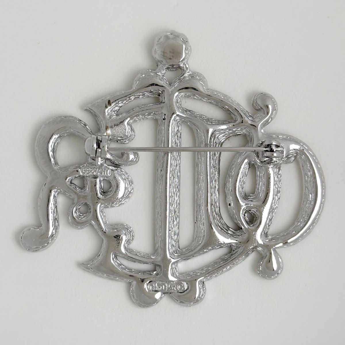 Dior Brooch Silver Plated Rhinestone — view 2