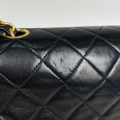 Chanel Shoulder Bag Quilted Single Flap CC Logo Leather Black — view 5