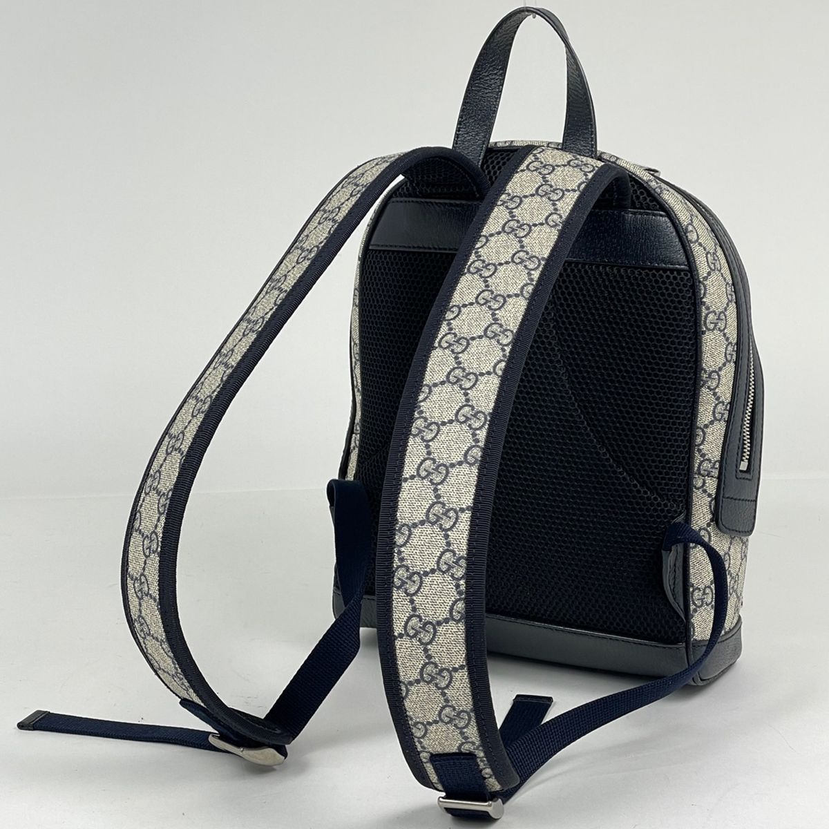 Gucci Backpack Ophidia GG Small Sherry Line Web Supreme Navy — view 2