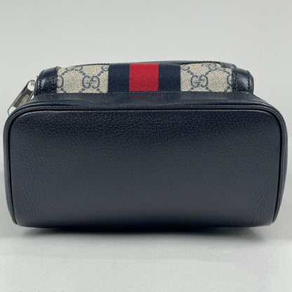 Gucci Backpack Ophidia GG Small Sherry Line Web Supreme Navy — view 3