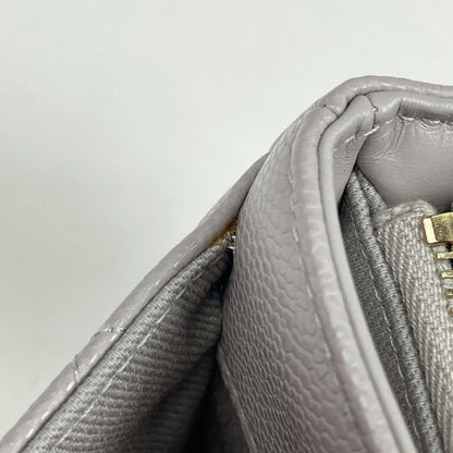 Chanel Shoulder Bag CC Logo Quilted Phone Case Caviar Leather Gray — view 6