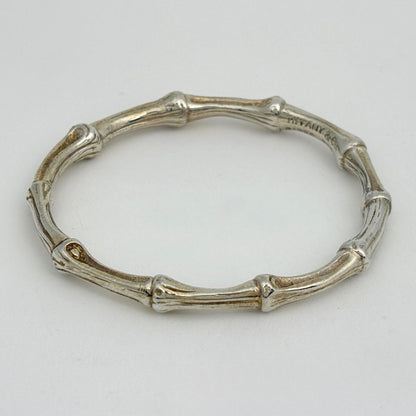 Tiffany & Co Bangle Bamboo 925 Sterling Silver Bracelet — view 2