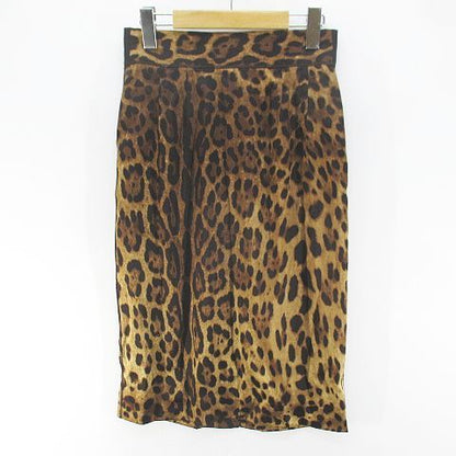 Dolce & Gabbana Leopard Print Animal Knee-Length Pencil Skirt