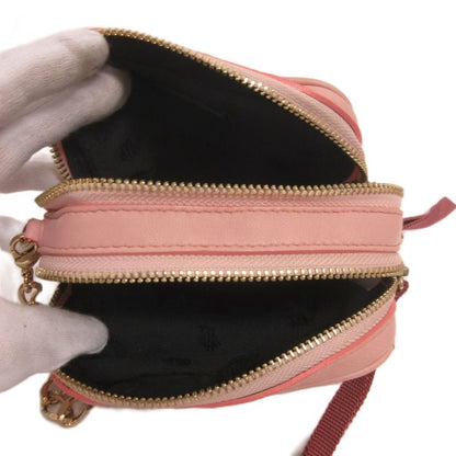 Moncler Luisa Borsa Shoulder Bag Quilted Leather Chain Crossbody Pink — view 7