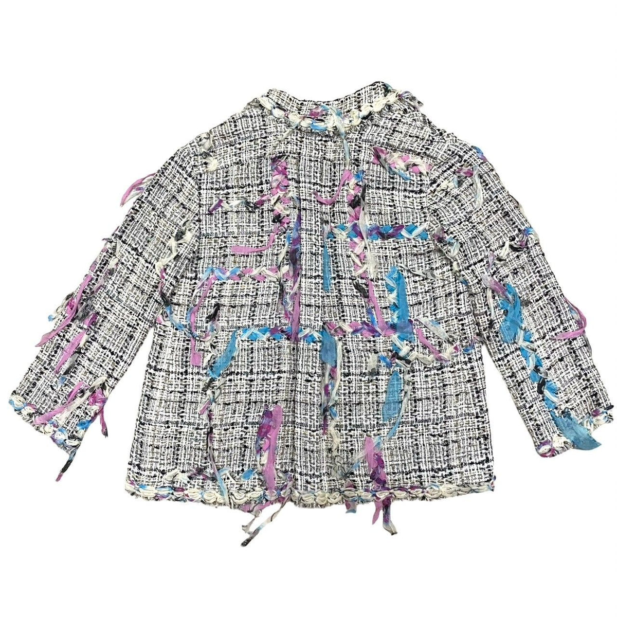 Chanel 07C Cruise Collection CC Logo Pattern Cotton Nylon Jacket White 40 — view 5