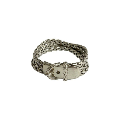 Hermes Vintage Diane 925 Sterling Silver Bracelet Bangle — view 4