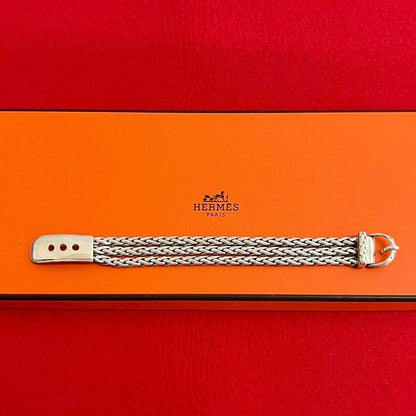Hermes Vintage Diane 925 Sterling Silver Bracelet Bangle