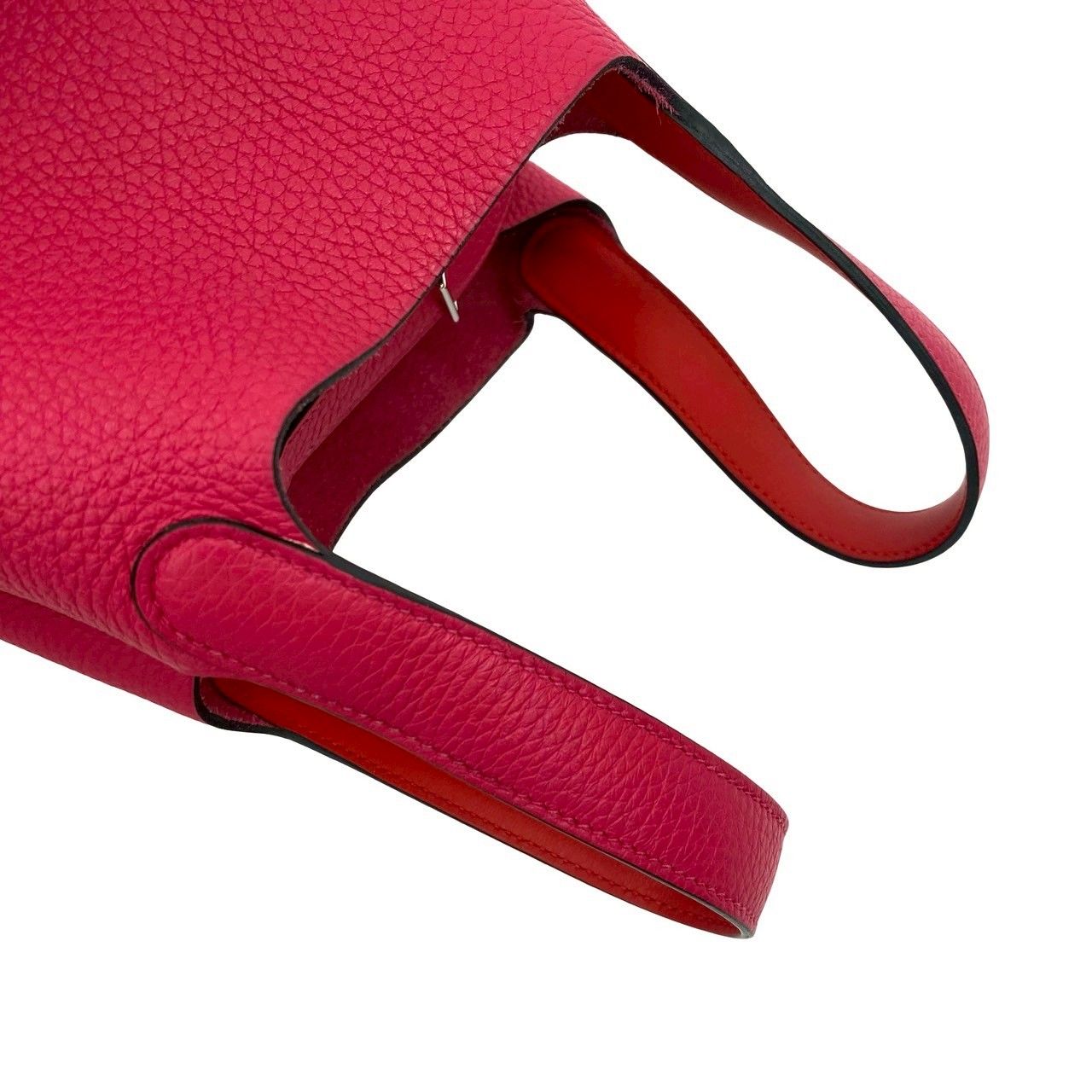 Hermes Picotin Lock PM Taurillon Clemence Leather Handbag Mini Tote Pink — view 4