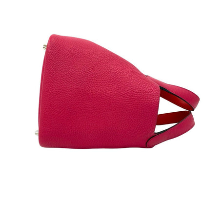 Hermes Picotin Lock PM Taurillon Clemence Leather Handbag Mini Tote Pink — view 6