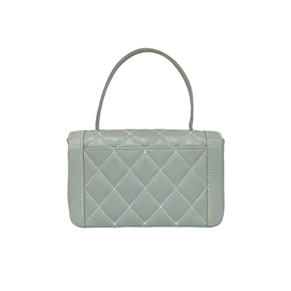 Chanel Quilted Coco Wild Stitch Leather Handbag Light Blue — view 3