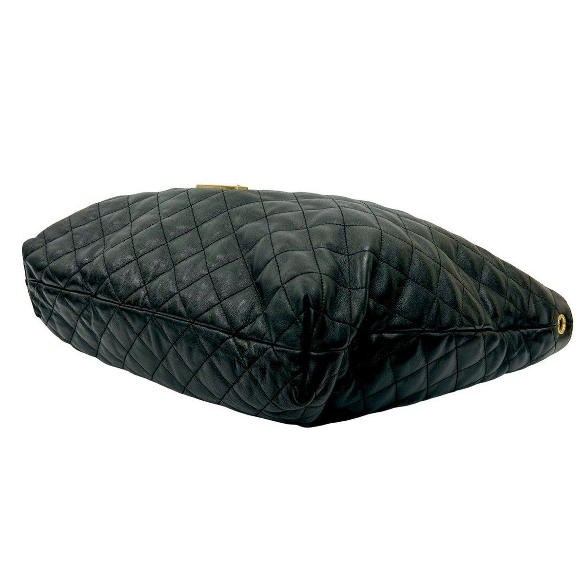 Saint Laurent Paris Icare YSL Logo Quilted Leather Tote Black — view 8