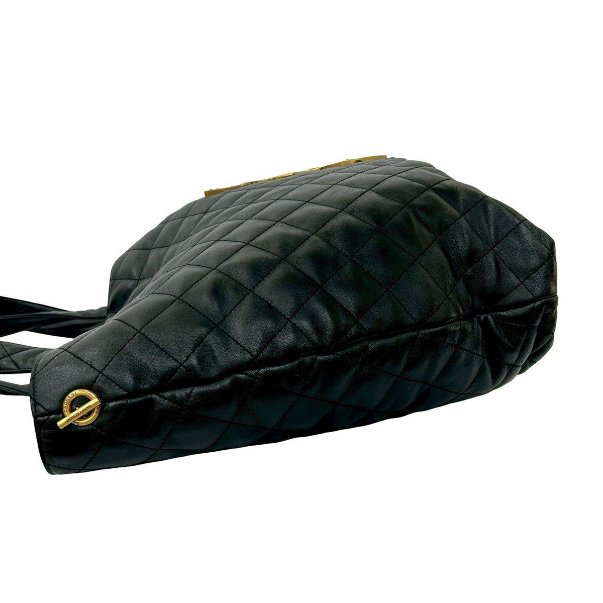 Saint Laurent Paris Icare YSL Logo Quilted Leather Tote Black — view 5