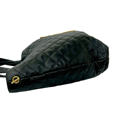 Saint Laurent Paris Icare YSL Logo Quilted Leather Tote Black — view 5