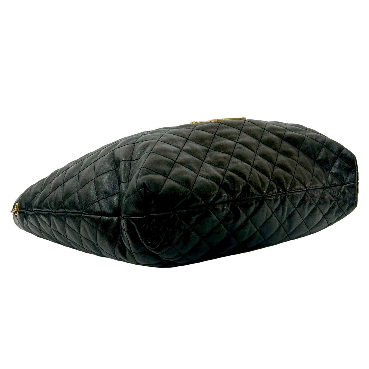 Saint Laurent Paris Icare YSL Logo Quilted Leather Tote Black — view 7